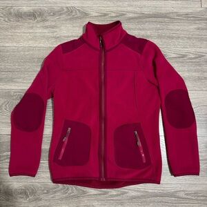 GreenTea Women Vibrant Pink Turtleneck‎ Zippered Front Pockets Cozy Sweater Sz S